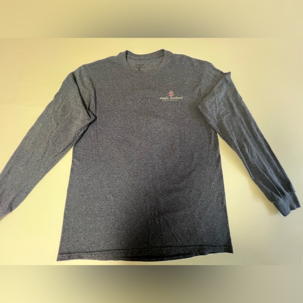 SIMPLY SOUTHERN DENIM BLUE COLOR SIZE MEDIUM LONG SLEEVE T-SHIRT  “SCRUB LIFE”